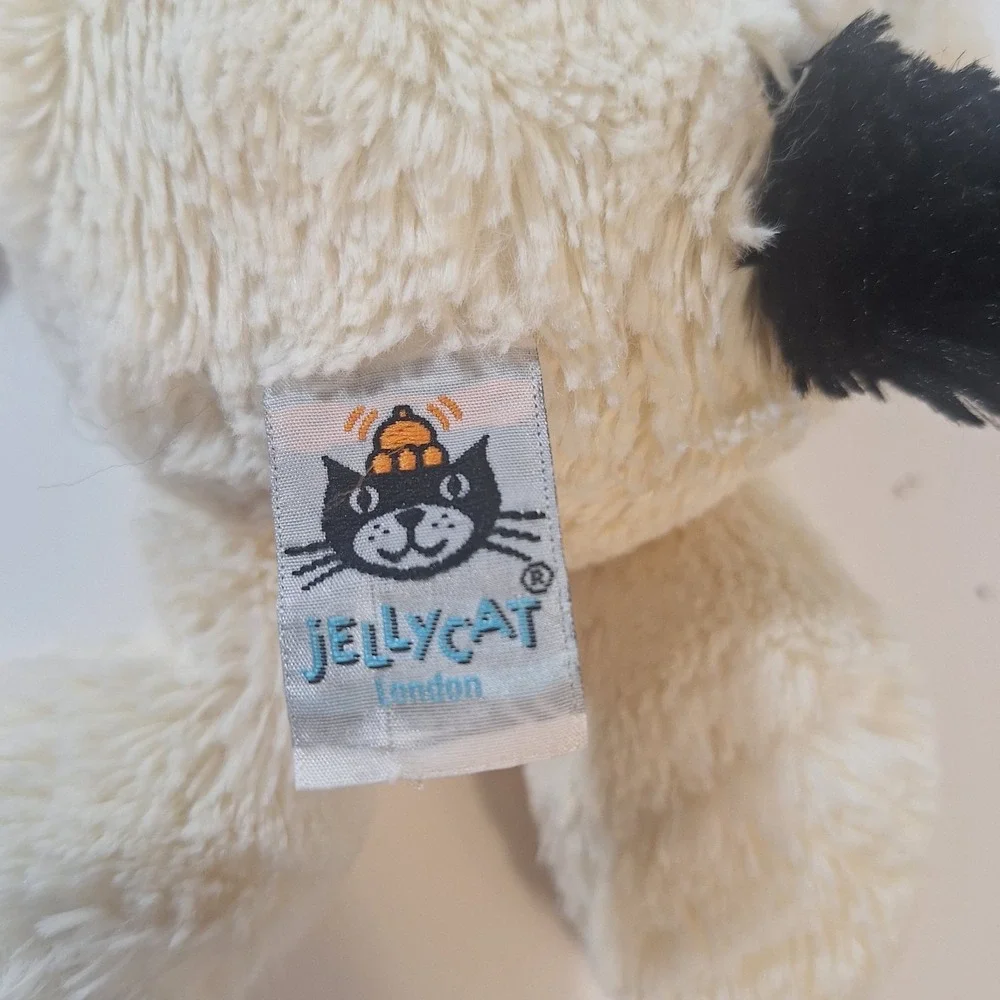 Jellycat Bashful Black and Cream Puppy Dog‎ 12